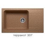 Мойка для кухни под мрамор Polygran GALS-862 (терракотовый, цвет №307)  прямоугольные