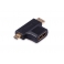 Адаптер-переходник Greenconnect GC-CVM409 (HDMI на mini HDMI - micro HDMI, 19F / 19M / 19M)