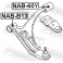 (nab-60y) Сайленблок задний переднего рычага FEBEST (Nissan Sunny B13/Almera N14 1990-1995)