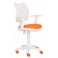 Кресло Бюрократ CH-W797/WH/TW-96-1 спинка сетка белый сиденье оранжевый (пластик белый)