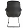 Кресло Бюрократ T-9930AV/Black низкая спинка черный кожа (полозья)
