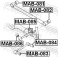 (mab-082) Сайленблок задней поперечной тяги FEBEST (Mitsubishi Pajero Pinin/IO H61W-H77W 1999-2005)