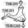 (tab-280) Сайленблок задний переднего рычага FEBEST (Toyota Cami J100E/J102E/J122E 1999-2005)