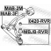 (mab-2m) Сайленблок задний переднего рычага FEBEST (Mitsubishi Chariot/Space Wagon Grandis N33W/N43W