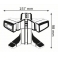 Нивелир лазерный линейный BOSCH GTL 3 для укладки плитки (3 линии, 20 м, точн. 0,2мм/м, 0,5 кг, чехо