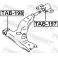 (tab-197) Сайленблок задний переднего рычага FEBEST (Toyota Carina 2 AT17#/ST171/CT171 1988-1992)