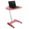 Стол для ноутбука Бюрократ LT-009/Pink столешница:розовый пластик 62х52х45-69см