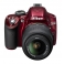 Фотокамера Nikon D3200 Kit (красный)