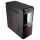 Корпус AeroCool V3X Red edition black w/o PSU ATX 2*USB audio HD