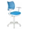 Кресло Бюрократ CH-W797/LB/TW-55 спинка сетка светло-голубой TW-31 сиденье светло-голубой  (пластик белый)