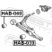 (hab-040) Сайленблок переднего нижнего рычага FEBEST (Honda Integra DC1/DC2/DB6/DB7/DB8/DB9 1993-200