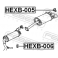 (hexb-005) Кронштейн крепления глушителя FEBEST (Honda Civic FD 2006-2012)