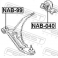 (nab-040) Сайленблок задний переднего рычага без кронштейна FEBEST (Nissan Primera P11 1996-2001)