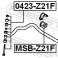 (0423-z21f) Тяга стабилизатора передняя FEBEST (Mitsubishi Colt Z21A/Z22A/Z23A/Z24A/Z25A/Z26A/Z27A/Z