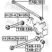 (tab-164) Сайленблок заднего продольного рычага FEBEST (Toyota Hilux Surf/4Runner RZN18#/VZN18#/KZN1