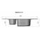 Мойка для кухни под мрамор Полигран-М F 14 (серый, цвет №14)