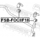 (fsb-fociif18) Втулка переднего стабилизатора D18.5 FEBEST (Ford Focus II 2004-2008)