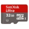 Карта памяти Sandisk microSDHC 32Gb Class10 (SDSDQUIN-032G-G4 Ultra) + адаптер
