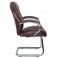 Кресло Бюрократ T-9930AV/Chocolate низкая спинка темно-коричневый кожа (полозья)