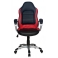 Кресло руководителя Бюрократ CH-825S/Black+Rd черный красный искусственная кожа (пластик серебро)