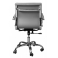 Кресло руководителя Бюрократ CH-993-Low/grey низкая спинка серый искусственная кожа крестовина хром