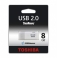 Флеш диск USB Toshiba 8Gb Hayabusa THNU08HAYWHT(6 USB2.0 черный/белый