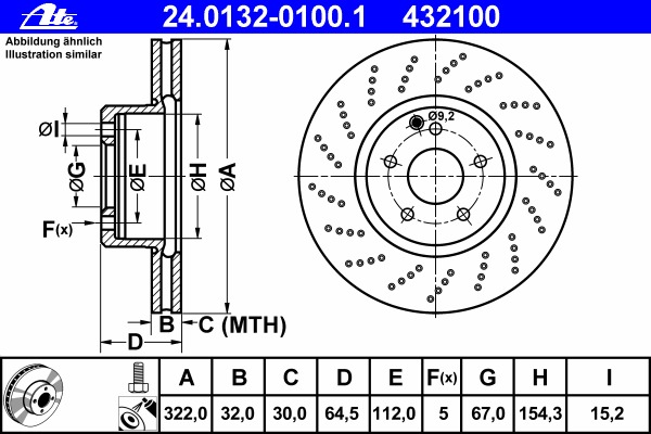 24.0132-0100.1 ATE Тормозной диск