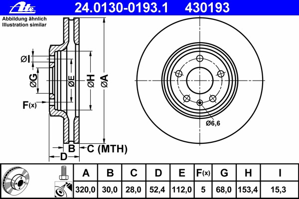 24.0130-0193.1 ATE Тормозной диск