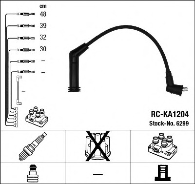 Купить 6299 NGK Комплект проводов зажигания в интернет-магазине Ravta – самая низкая цена