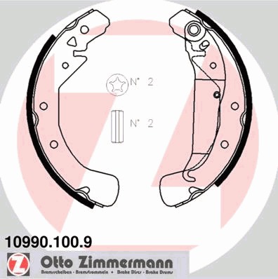 10990.100.9 ZIMMERMANN Комплект тормозных колодок