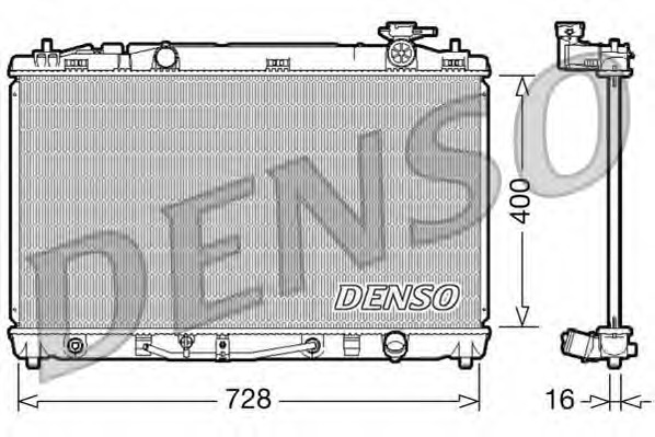 Купить DRM50042 Denso Радиатор, охлаждение двигателя в интернет-магазине Ravta – самая низкая цена