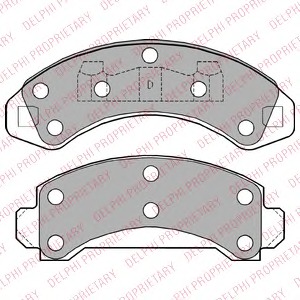 lp1173 DELPHI Комплект тормозных колодок, дисковый тормоз