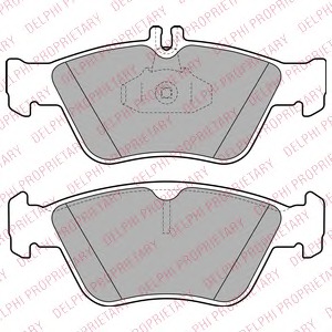 LP1588 Delphi Комплект тормозных колодок, дисковый тормоз