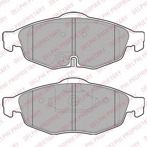 LP1963 Delphi Комплект тормозных колодок, дисковый тормоз