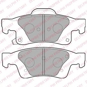 LP2251 Delphi Комплект тормозных колодок, дисковый тормоз
