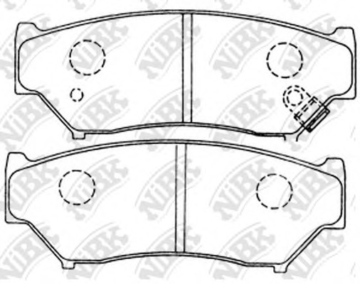 PN9301 NiBK Комплект тормозных колодок, дисковый тормоз