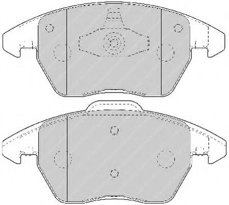 FDB1728 Ferodo Комплект тормозных колодок, дисковый тормоз