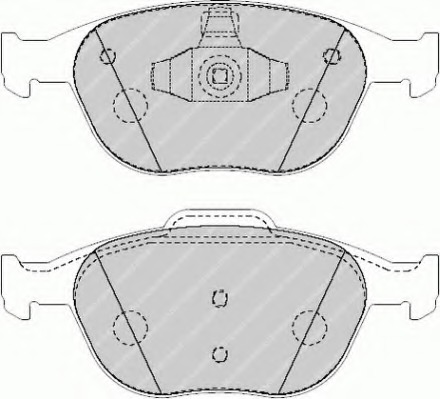 fvr1568 FERODO Комплект тормозных колодок, дисковый тормоз