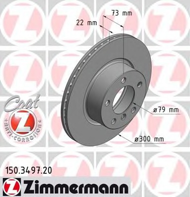Купить 150.3497.20 ZIMMERMANN Тормозной диск в интернет-магазине Ravta – самая низкая цена