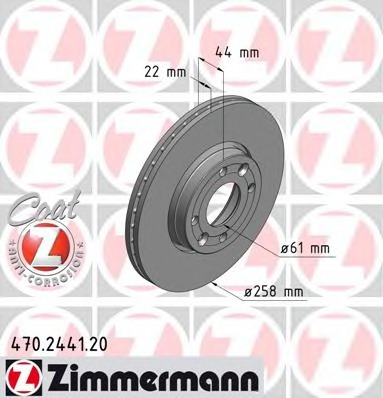 Купить 470.2441.20 ZIMMERMANN Тормозной диск в интернет-магазине Ravta – самая низкая цена
