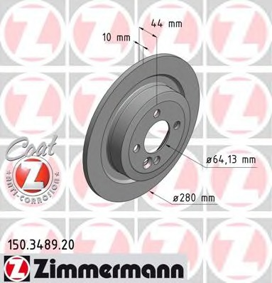 150.3489.20 ZIMMERMANN Тормозной диск