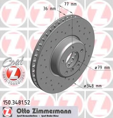 150.3481.52 ZIMMERMANN Тормозной диск