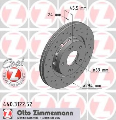 440.3122.52 ZIMMERMANN Тормозной диск