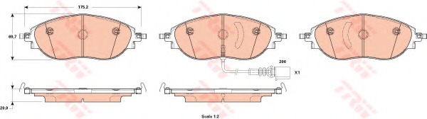 GDB1918 TRW Комплект тормозных колодок, дисковый тормоз
