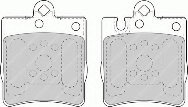 FDB1322 Ferodo Комплект тормозных колодок, дисковый тормоз