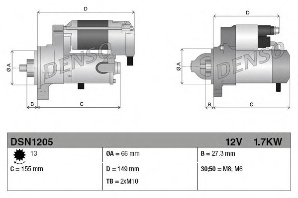 DSN1205 DENSO Стартер