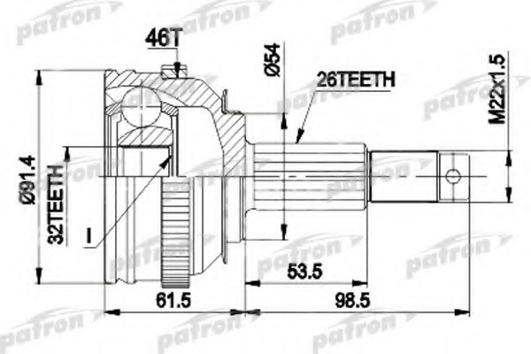 Купить pcv9491 PATRON Шарнирный комплект, приводной вал в интернет-магазине Ravta – самая низкая цена