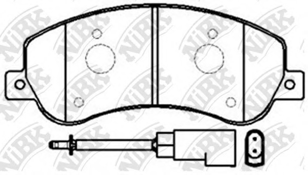 PN0444W NiBK Комплект тормозных колодок, дисковый тормоз