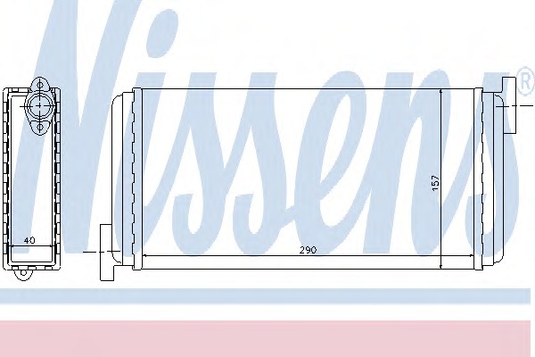 72002 Nissens Теплообменник, отопление салона