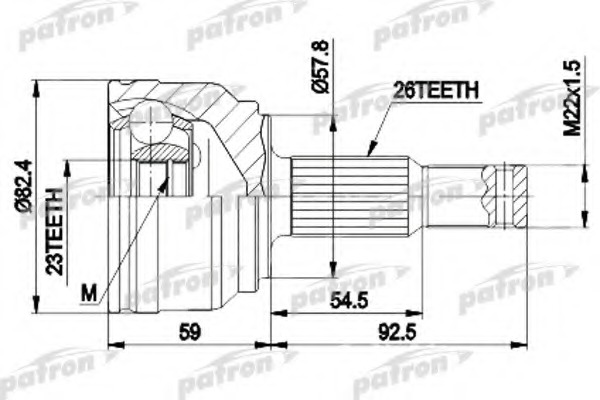 Купить pcv9117 PATRON Шарнирный комплект, приводной вал в интернет-магазине Ravta – самая низкая цена